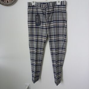 Zara Men's Gray Plaid Pants Size 30 US